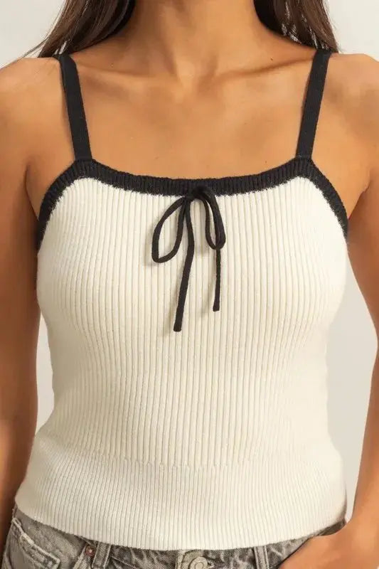 HYFVE Square Neck Ribbed Knit Cami for Chic Style - Love Salve